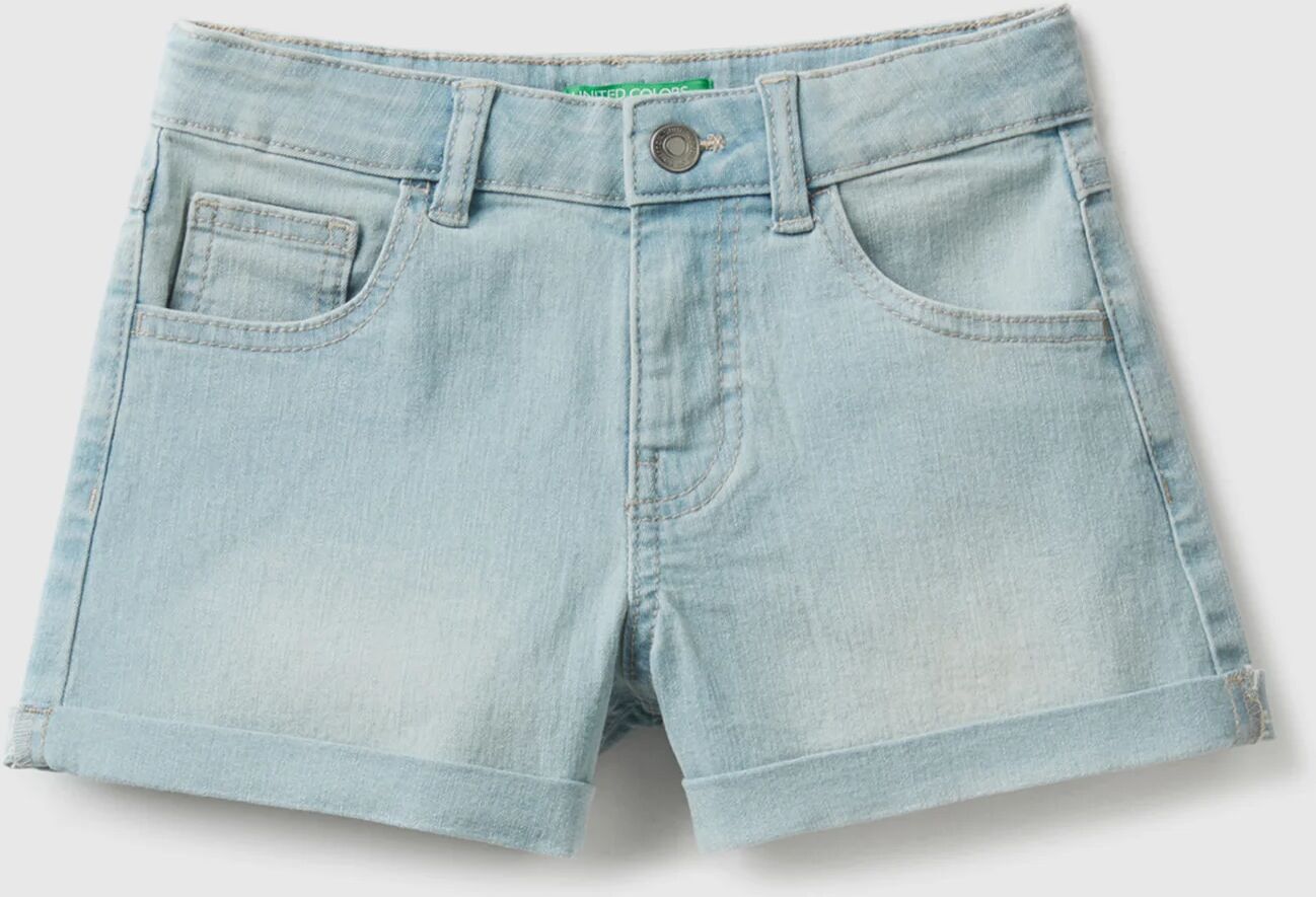 United Benetton, Jean Shorts In "eco-recycle" Denim, size 3XL, Light Blue, Kids