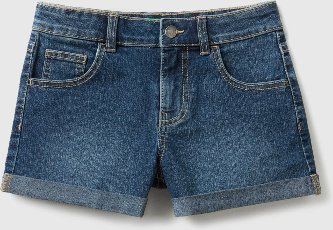 United Benetton, Jean Shorts In "eco-recycle" Denim, size L, Blue, Kids