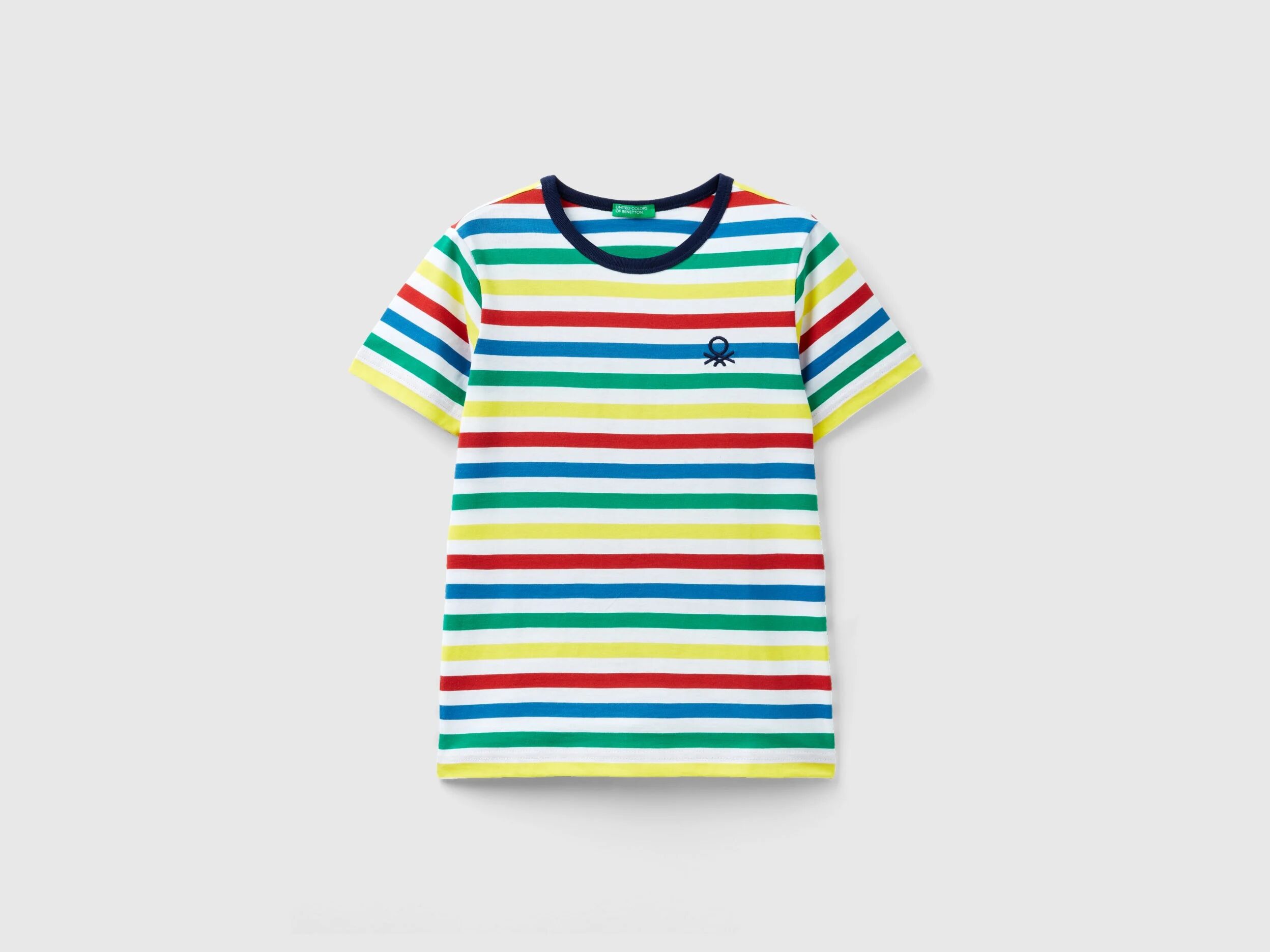 United Benetton, Striped 100% Cotton T-shirt, size XL, Multi-color, Kids
