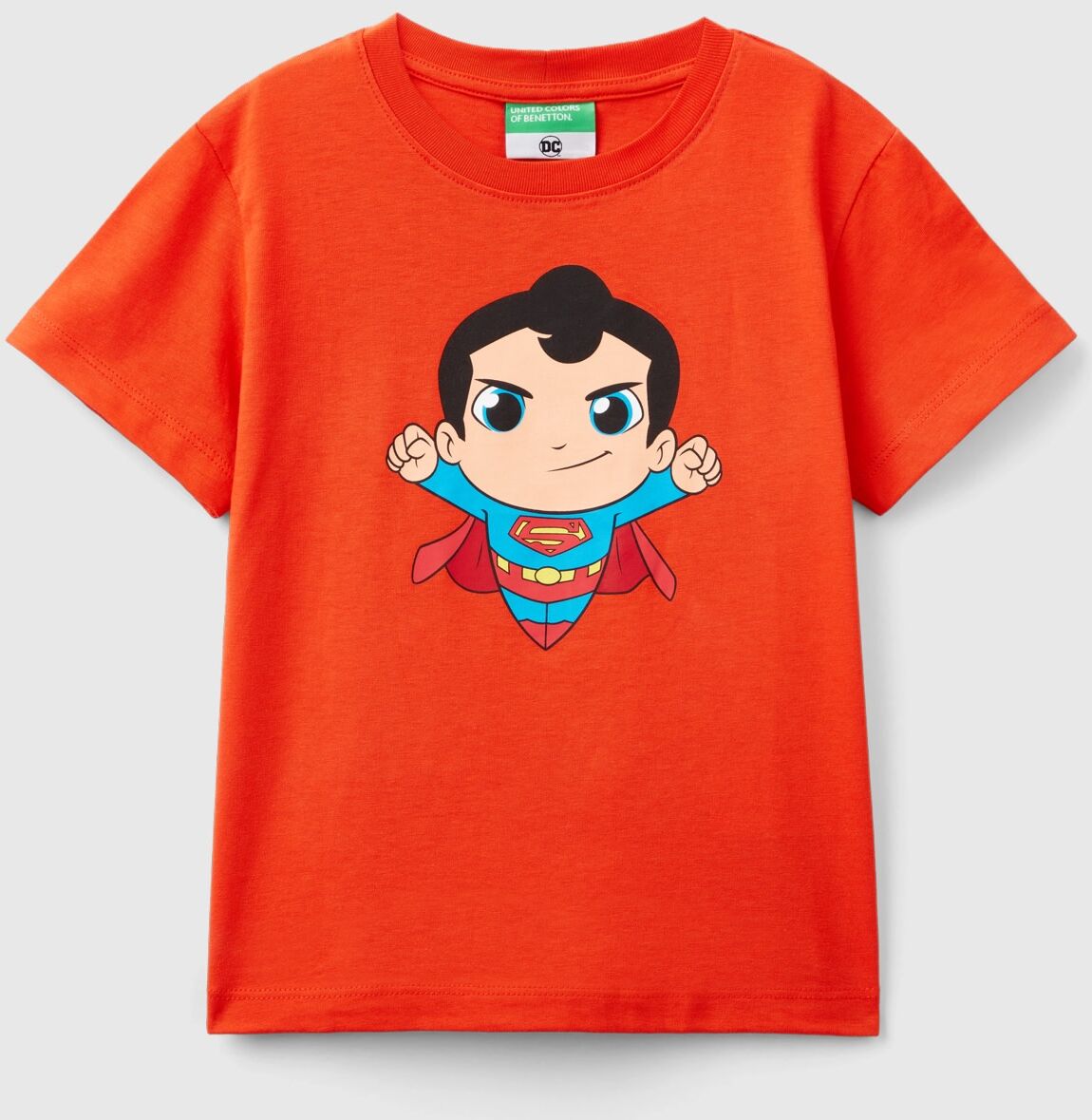 United Benetton, Red Superman ©&™ Dc Comics T-shirt, size 3-4, Red, Kids