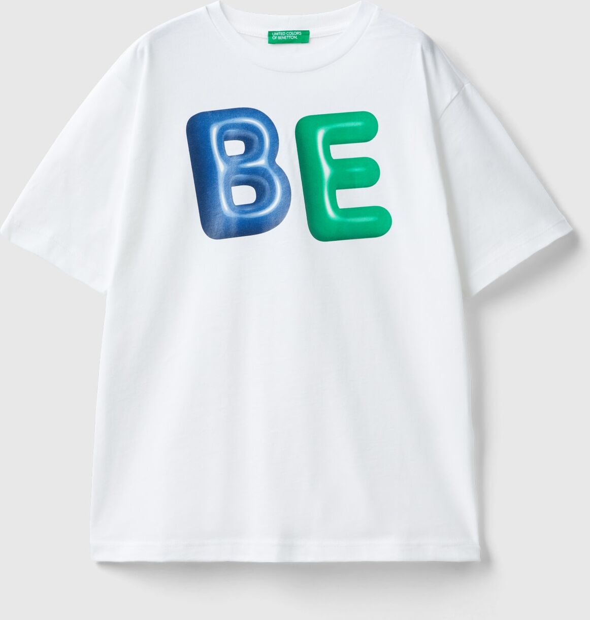 United Benetton, Crew Neck T-shirt In Organic Cotton, size 3XL, White, Kids