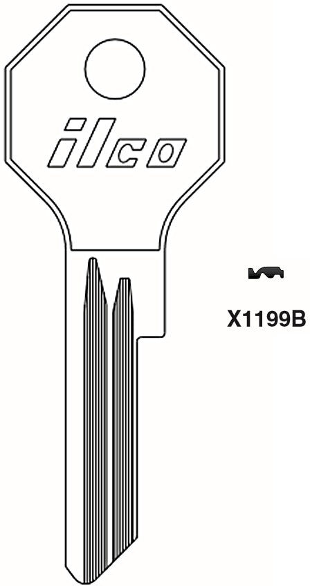 ILCO Chrysler Dodge Key Blank - BAS-2I / X1199B (Packs of 10)