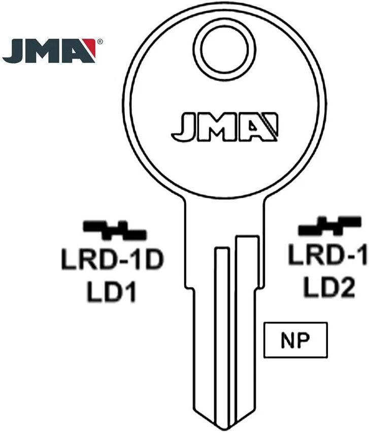 JMA Commercial & Residential Key Blank - LD2 / LRD-1 (Packs of 50)