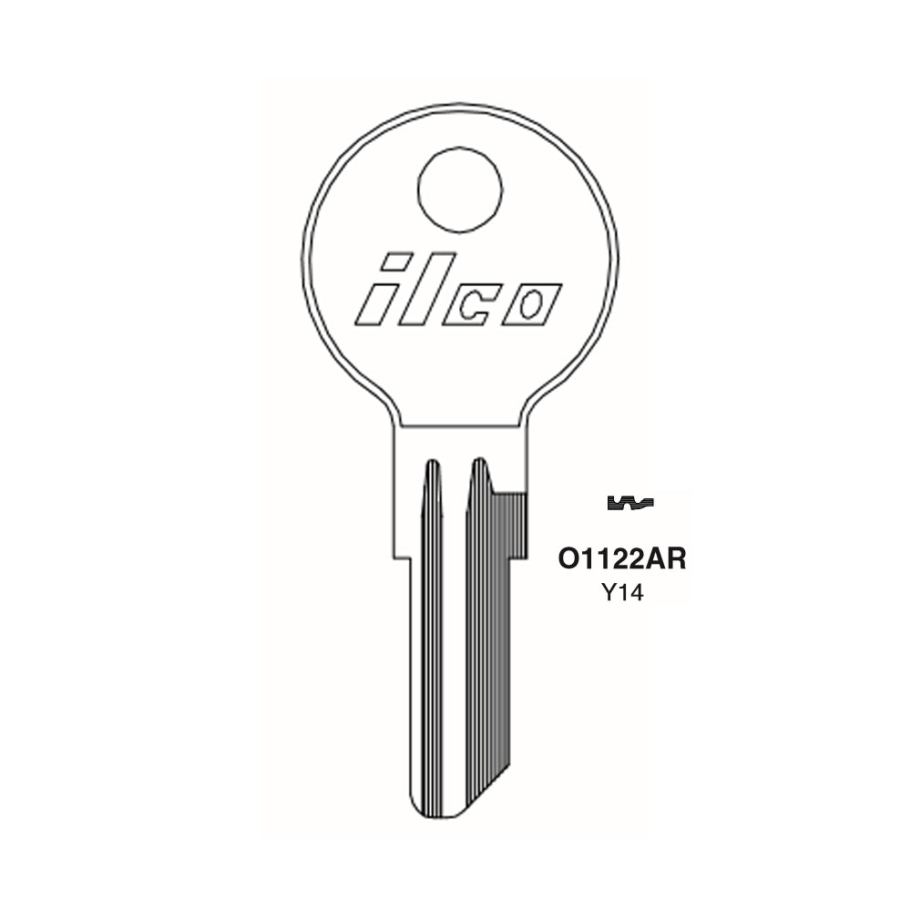 ILCO Commercial & Residential Key Blank - YA-45E / Y14 (Packs of 50)