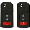 AutoKey Supply USA Corp. 2006 - 2015 Mazda Flip Key 3B FCC# BGBX1T478SKE12501 (2 Pack)