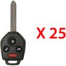 AutoKey Supply USA Corp. 2011 - 2019 Subaru Remote Head Key 4B FCC# CWTWB1U811 (25 Pack)