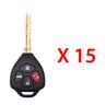 AutoKey Supply USA Corp. 2010 - 2013 Toyota Corolla Remote Head Key 4B FCC# GQ4-29T - G Chip (15 Pack)