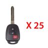 AutoKey Supply USA Corp. 2013 - 2021 Toyota Remote Head Key 3B FCC# HYQ12BDP - H Chip (CANADIAN VEHICLES) (25 Pack)