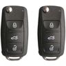 AutoKey Supply USA Corp. 2007 - 2016 Volkswagen Flip Key FCC# NBG010180T / 5K0837202R (2 Pack)