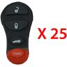 AutoKey Supply USA Corp. New Replacement Keyless Entry Remote Rubber Pad Case Shell 4B for Chrysler Dodge (25 Pack)