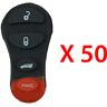 AutoKey Supply USA Corp. New Replacement Keyless Entry Remote Rubber Pad Case Shell 4B for Chrysler Dodge (50 Pack)