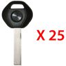 AutoKey Supply USA Corp. 2000 - 2009 BMW Transponder Key - ID44 Chip - 2 Track Small Head (25 Pack)