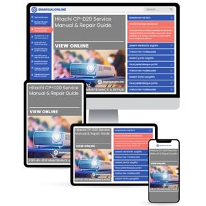 Hitachi CP-D20 Service Manual & Repair Guide - Online Manuals by eManualOnline