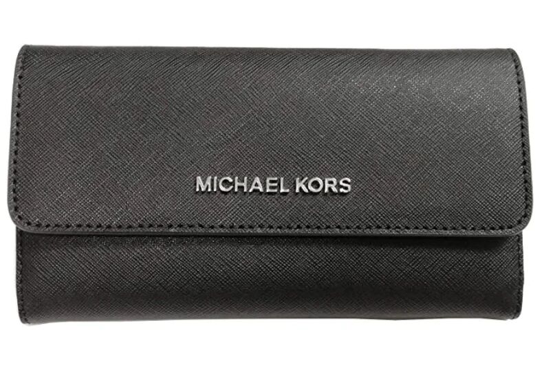 Michael Kors Jet Set Travel Large Trifold Wallet Black