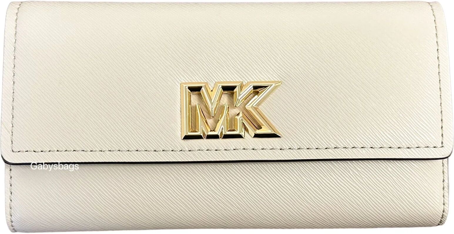 Michael Kors Mimi Large Flap Continental Wallet Leather Light Sand