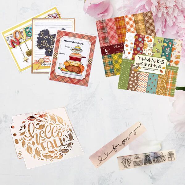 Creative Labs Kokorosa Thanksgiving Card Making Kit