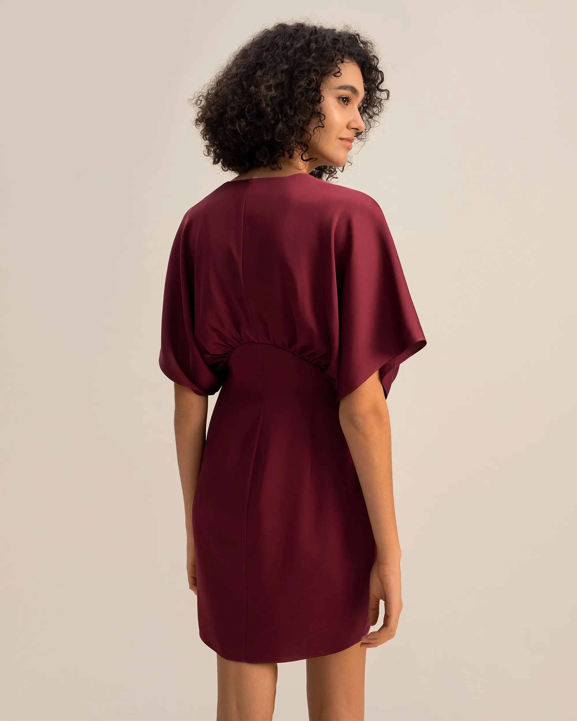 LILYSILK Silk Dress Women Oxblood United States Understated And Elegant V Neck Free Of Harmful Chemicals 2