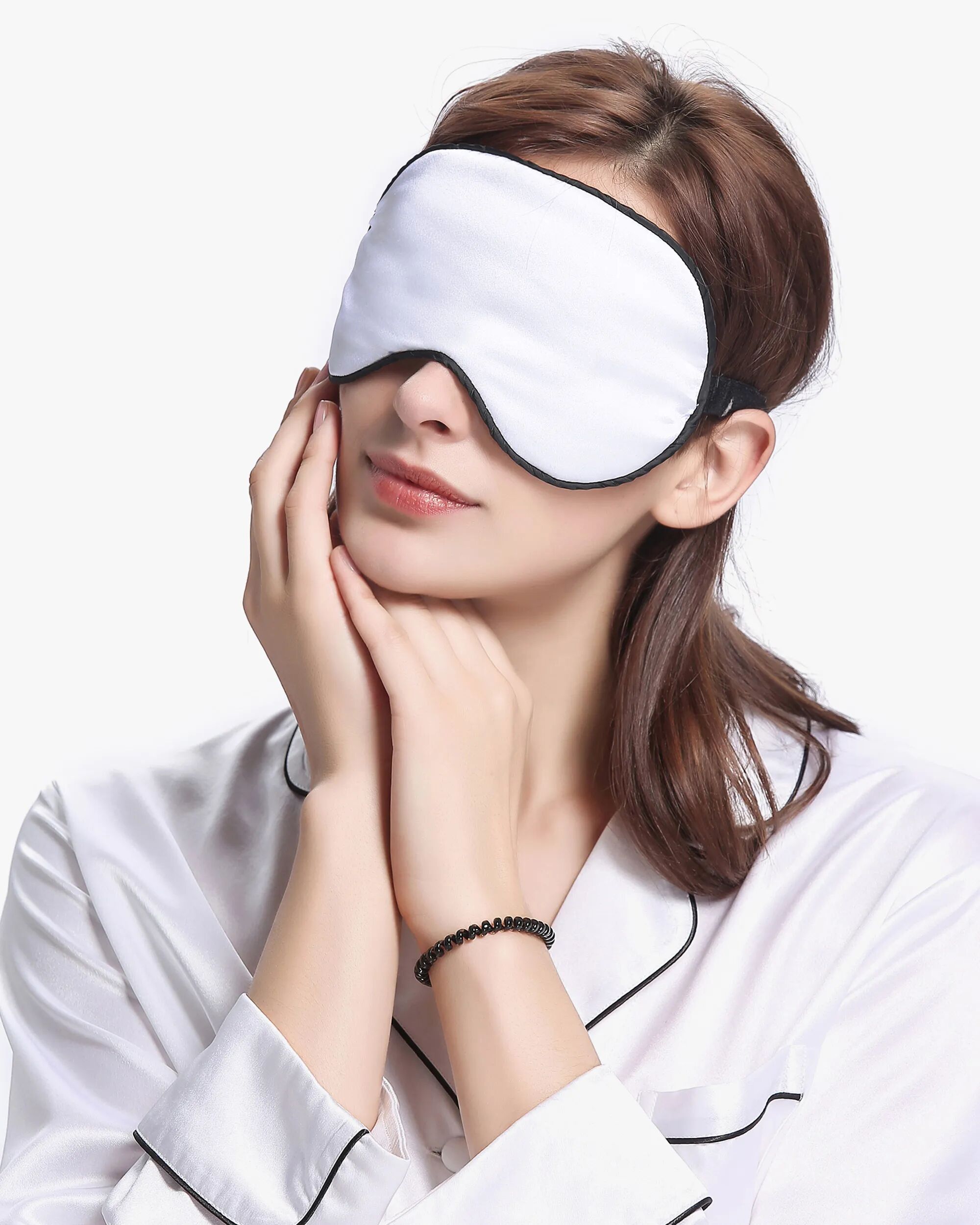 LILYSILK Best Eye Mask Silk Women White US Comfortable Elastic Band Light And Soft Naturally Hypoallergenic