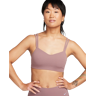 Nike Women's Zenvy Strappy Bra in Smokey Mauve/White   Size: XS   Fit2Run