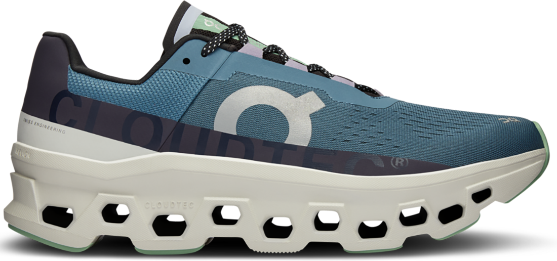 ON Men's Cloudmonster Shoes in Dust/Vapor   Size: 9 Width: D   Fit2Run