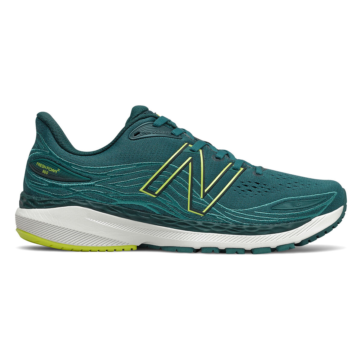 New Balance Men's 860 V12 Shoes in Mountain Teal/Sulpher Yellow   Size: 11.5 Width: D   Fit2Run