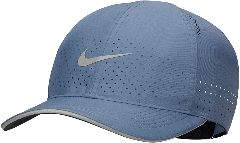 Nike Unisex Dri-FIT Aerobill Featherlight Cap in Diffused Blue/Reflective Silver   Fit2Run