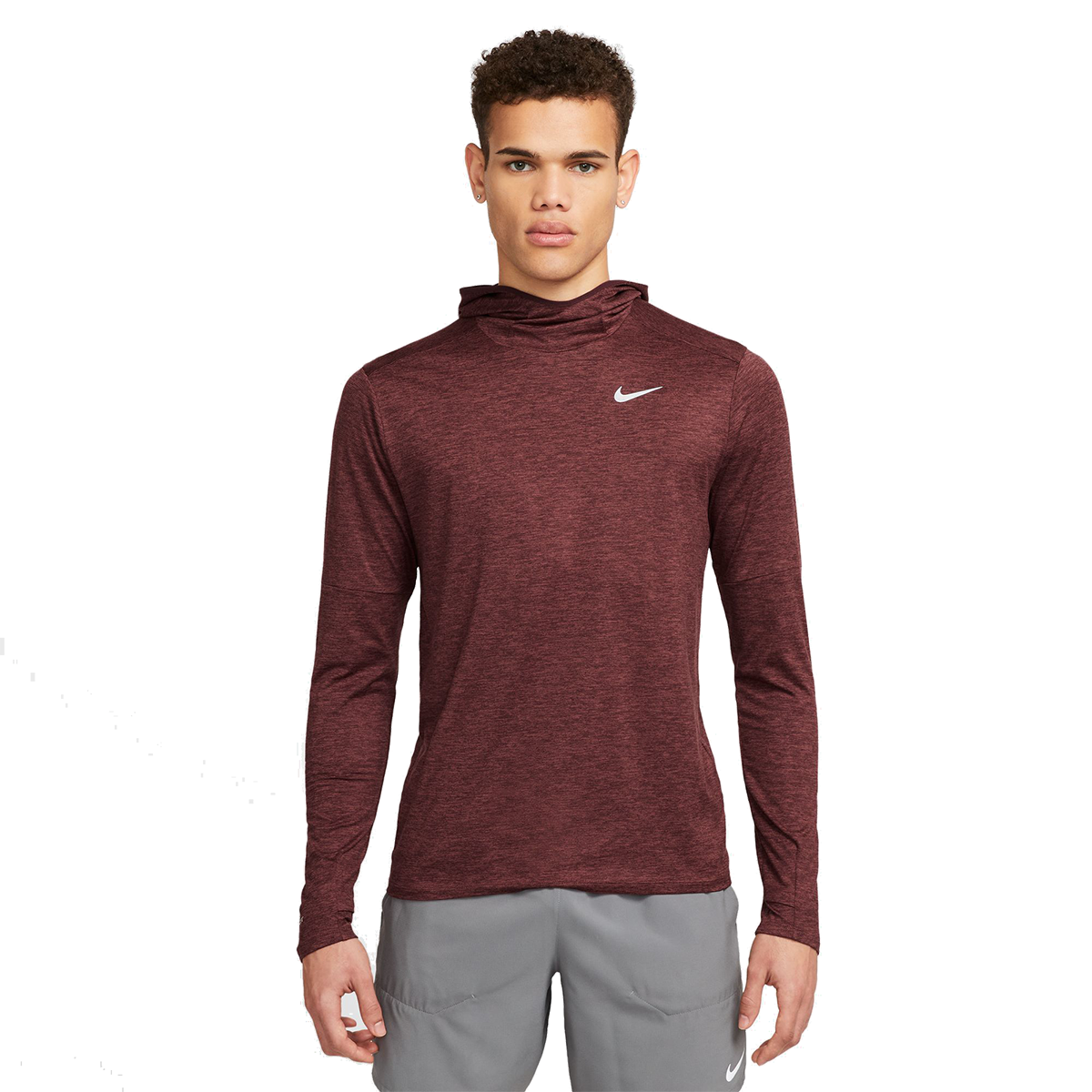 Nike Men's Dri-FIT Element Hoodie Sweatshirt in Night Maroon/Cedar/Heather   Size: XL   Fit2Run