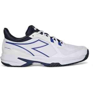 Diadora Men's Trofeo 2 AG Pickleball Shoes in White/Surf The Web/Blue Corsair   Size: 12.5 Width: D   Fit2Run