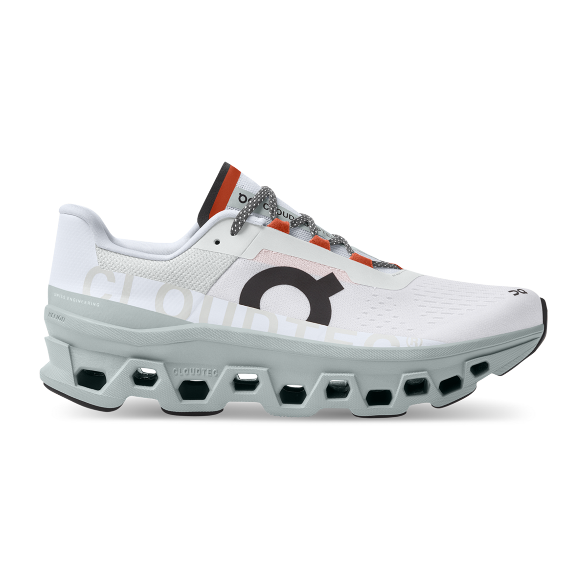 ON Men's Cloudmonster Shoes in Frost/Surf   Size: 10 Width: D   Fit2Run