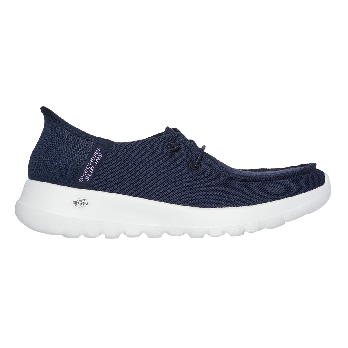 Skechers Women's Go Walk Joy - Idalis Shoes in Navy Textile/Lavender Trim   Size: 8.5 Width: B   Fit2Run