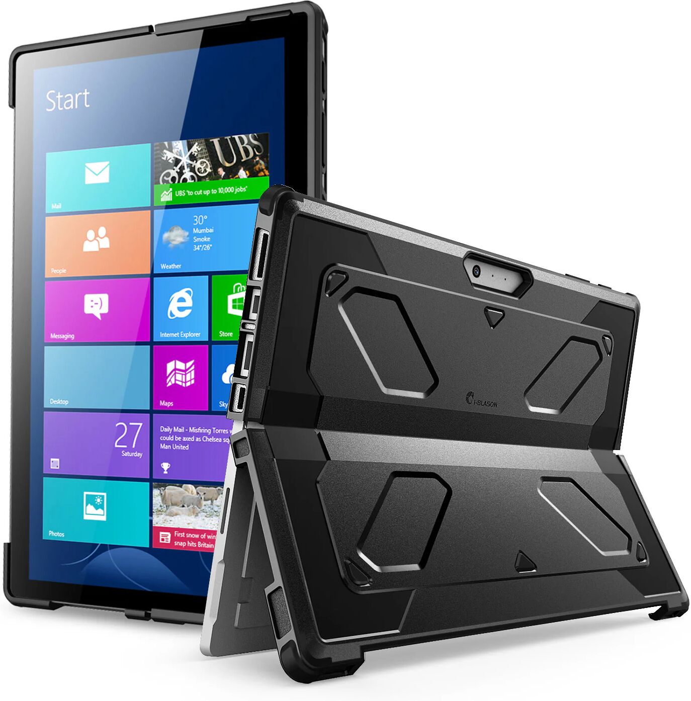 i-Blason Microsoft Surface Pro 6 Armorbox Case-Black