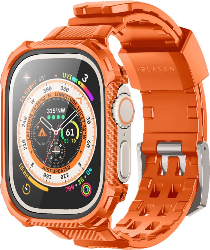 i-Blason Apple Watch Ultra 49mm Armorbox Case with Tempered Glass Screen Protectors  - Orange