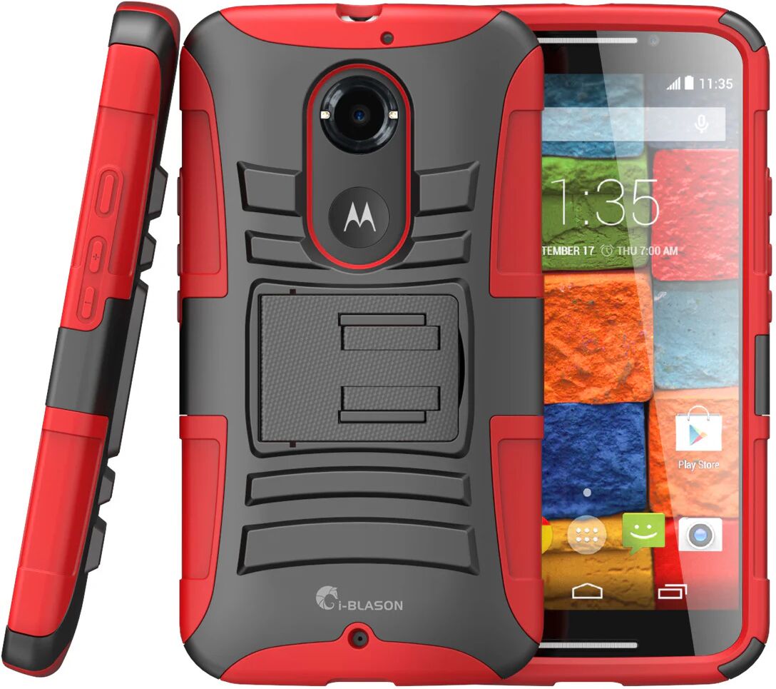 i-Blason Motorola X 2nd Gen Prime Case-Red/Black