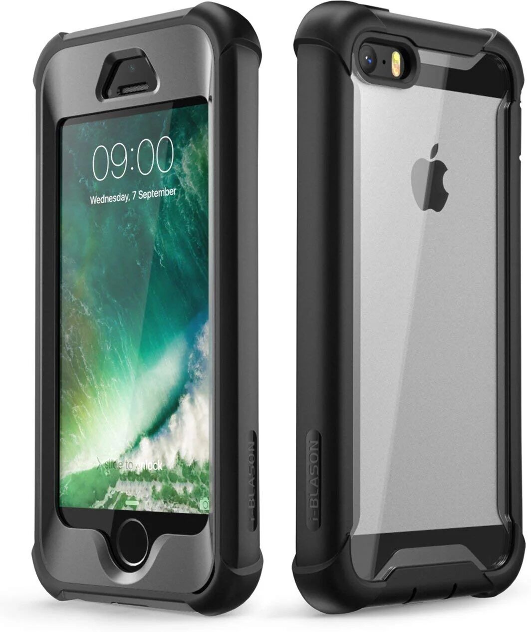 i-Blason iPhone SE Ares Full Body Protective Case -Black