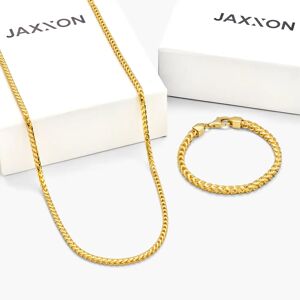 JAXXON Franco Essentials Gold Set   Chain 22" Bracelet 7.5"