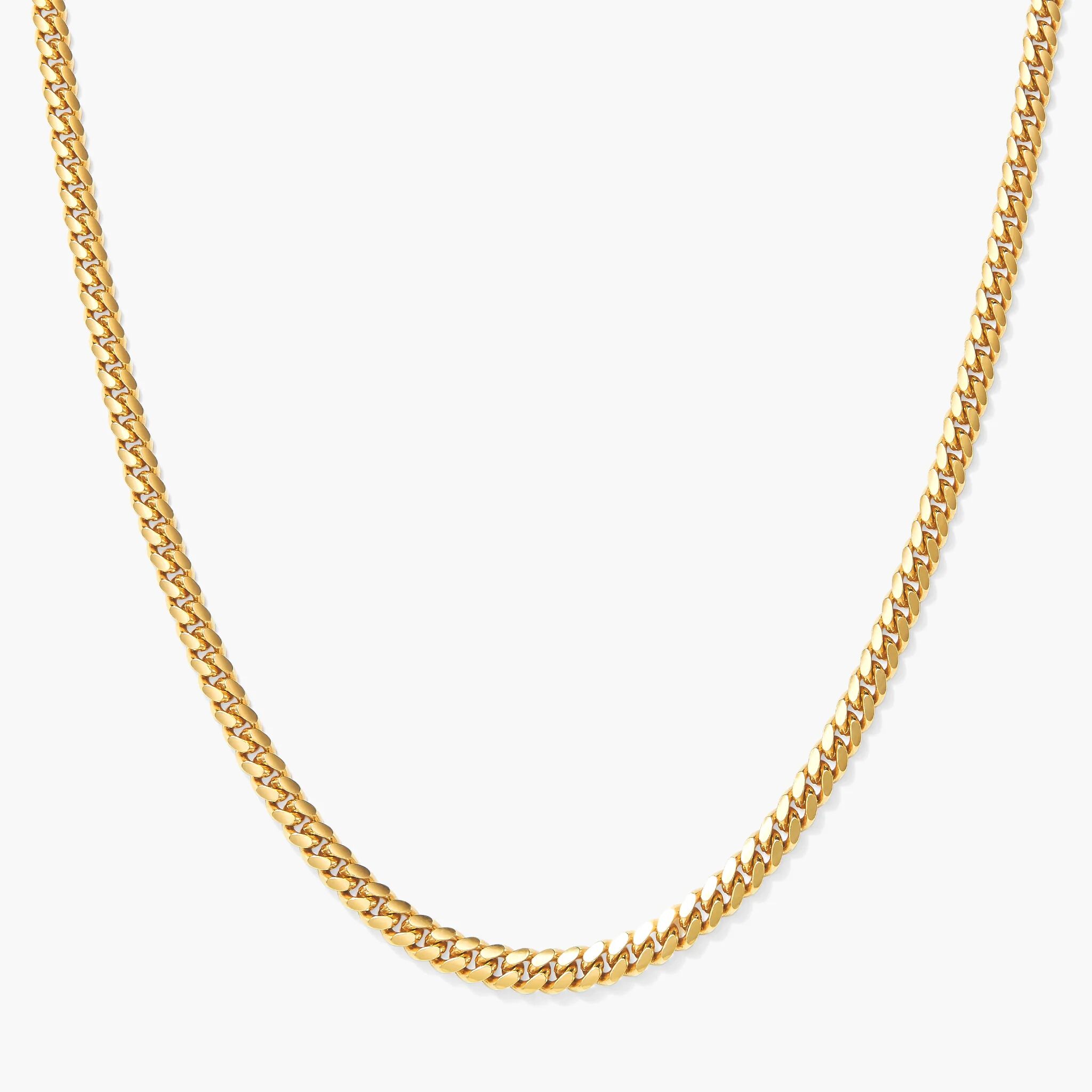 JAXXON 2.7mm Cuban Link Solid Gold Chain   16"