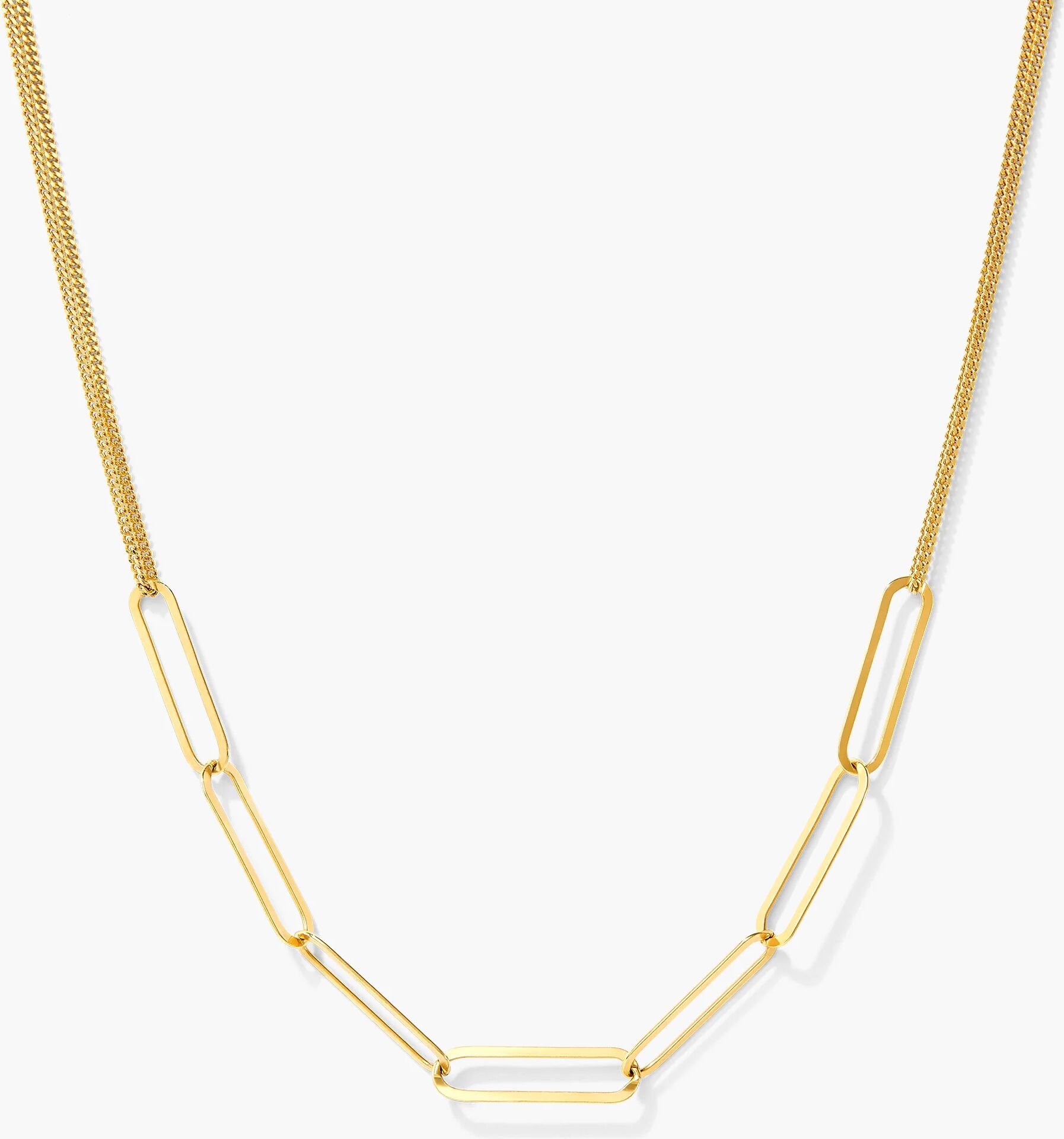 JAXXON 1mm Multi Link Gold Chain   16"