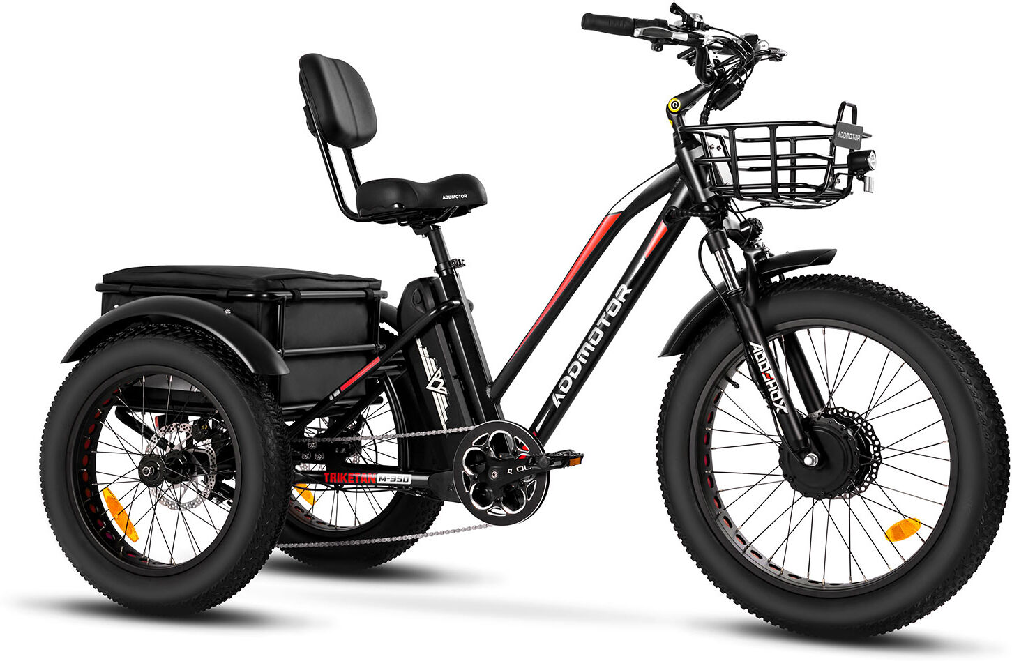 Addmotor Triketan M-350 Electric Tricycle for Adult 2023 New Version with 20AH Battery & 750W Motor, Black 2023 New Version