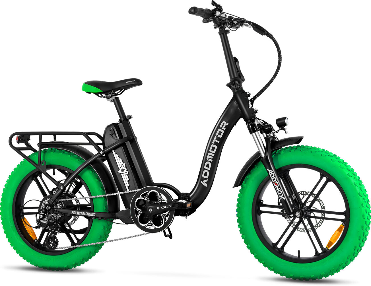 Addmotor Foldtan Ebike M-140 fat tire Comfortable Folding E-Bike with 20Ah Samsung Cell Battery Pack, Black