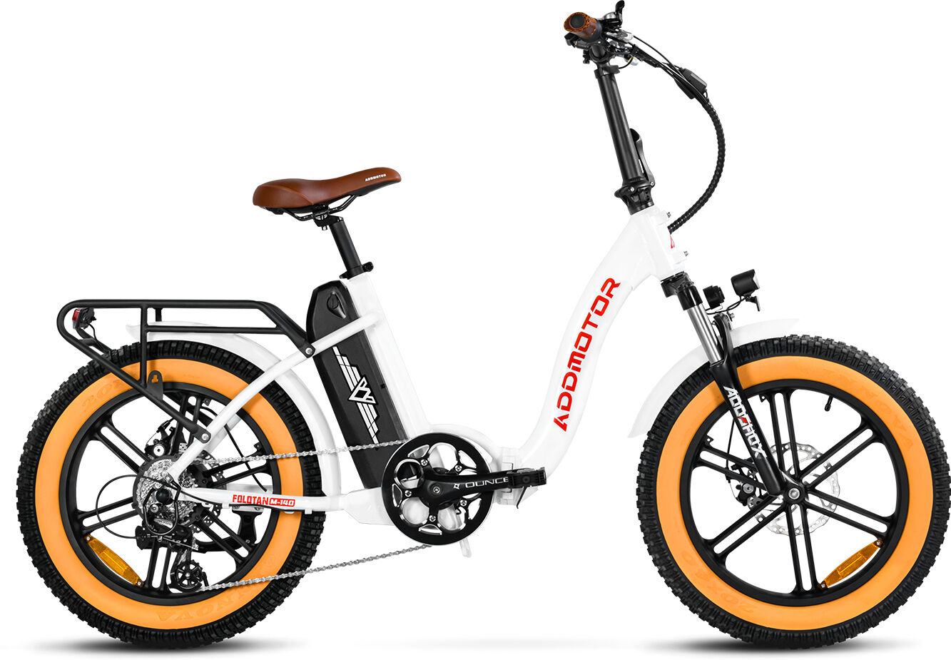 Addmotor Folding Ebike Foldtan M-140 fat tire Comfortable Folding E-Bike, White