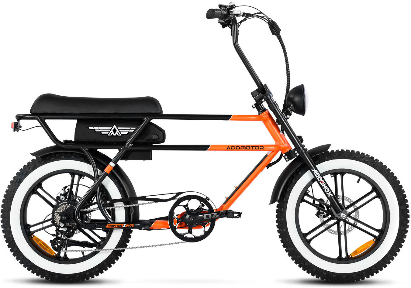 Addmotor Retro moped  Cruiser Electric Bike 2023, Ebike FatTire Designed for City, 750W Motor, 48V*20AH Battery, Orange