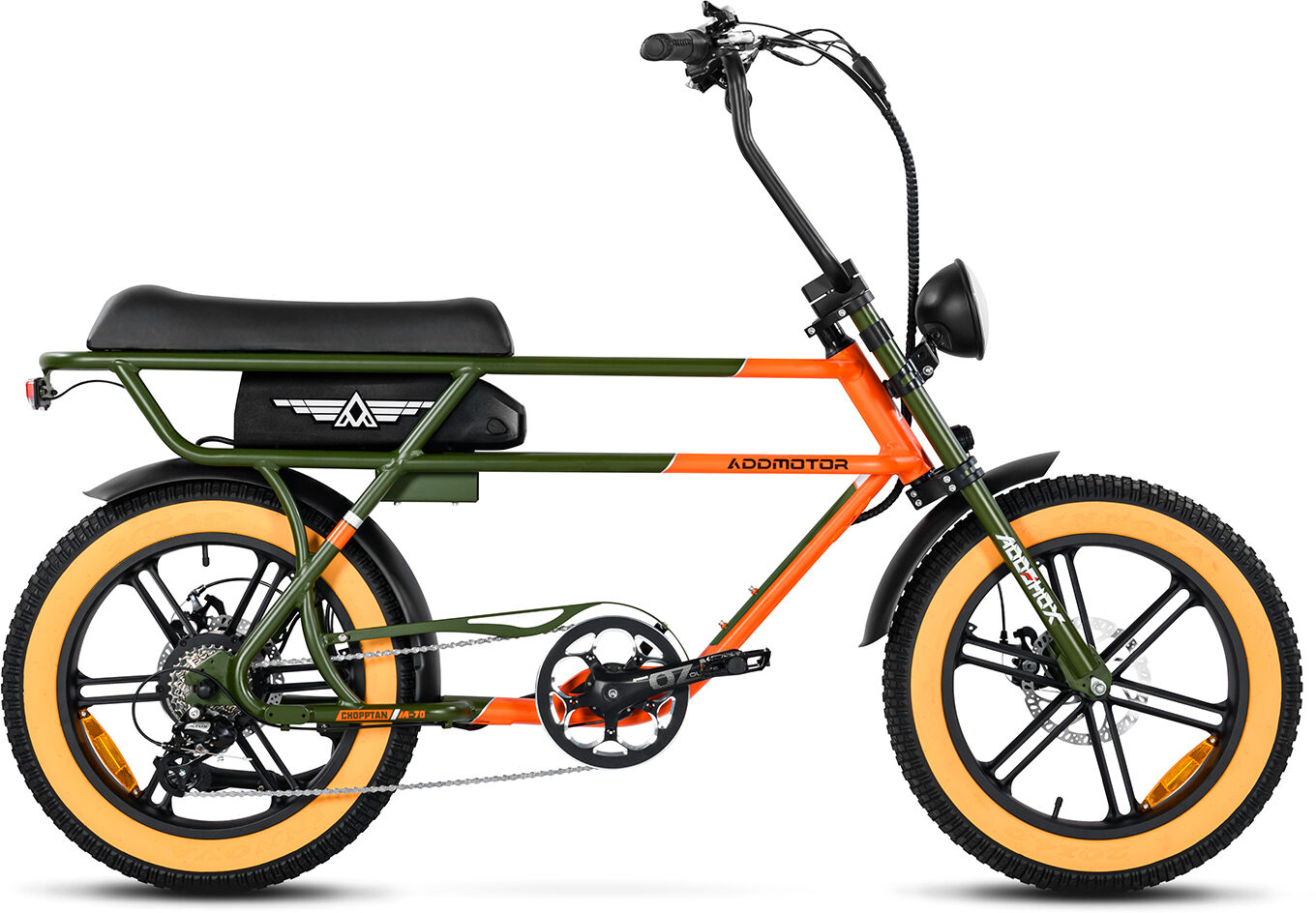 Addmotor Retro moped  Cruiser Electric Bike 2023, Ebike FatTire Designed for City, 750W Motor, 48V*20AH Battery, Vintage Green