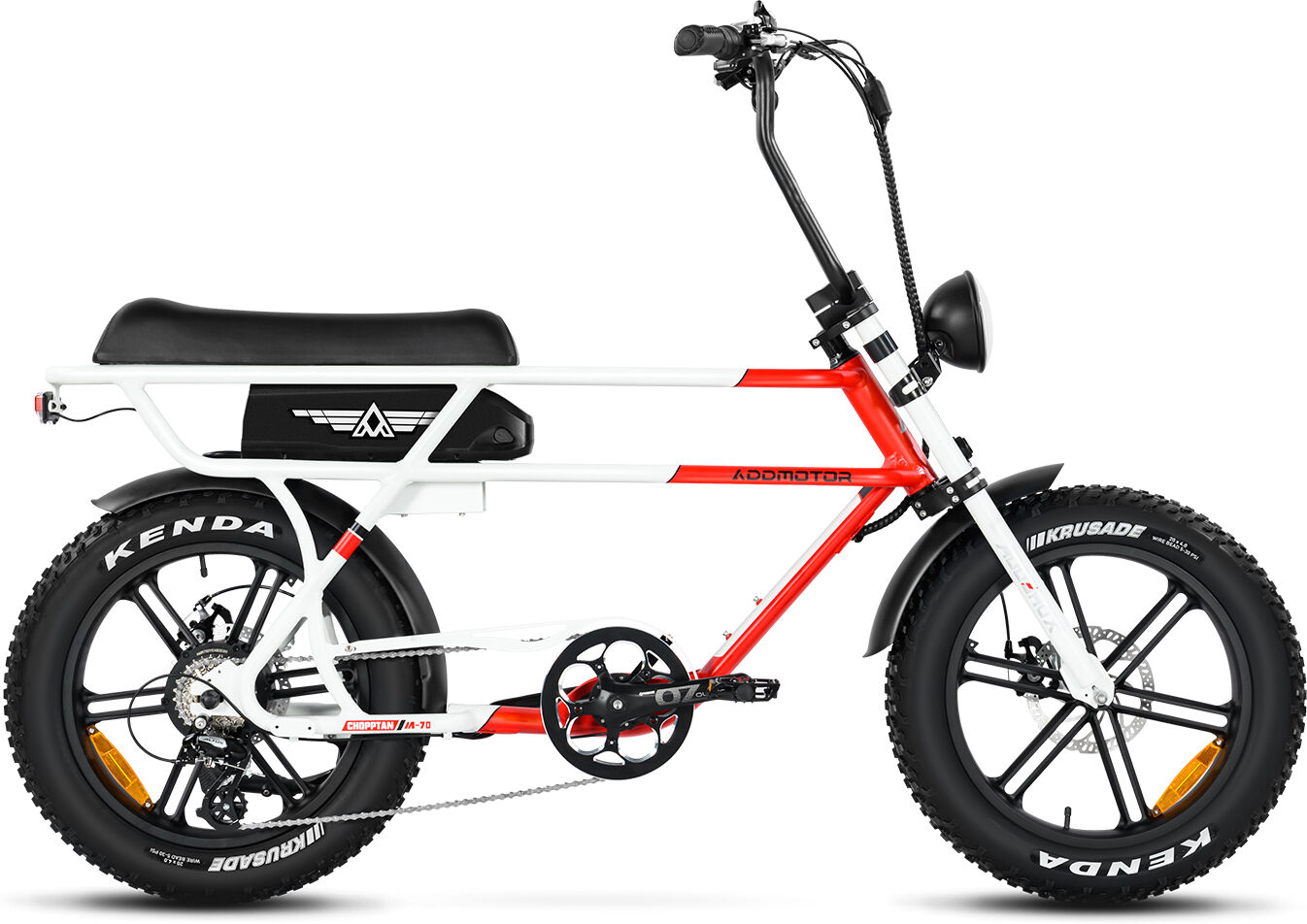 Addmotor Retro moped  Cruiser Electric Bike 2023, Ebike FatTire Designed for City, 750W Motor, 48V*20AH Battery, Pearl White