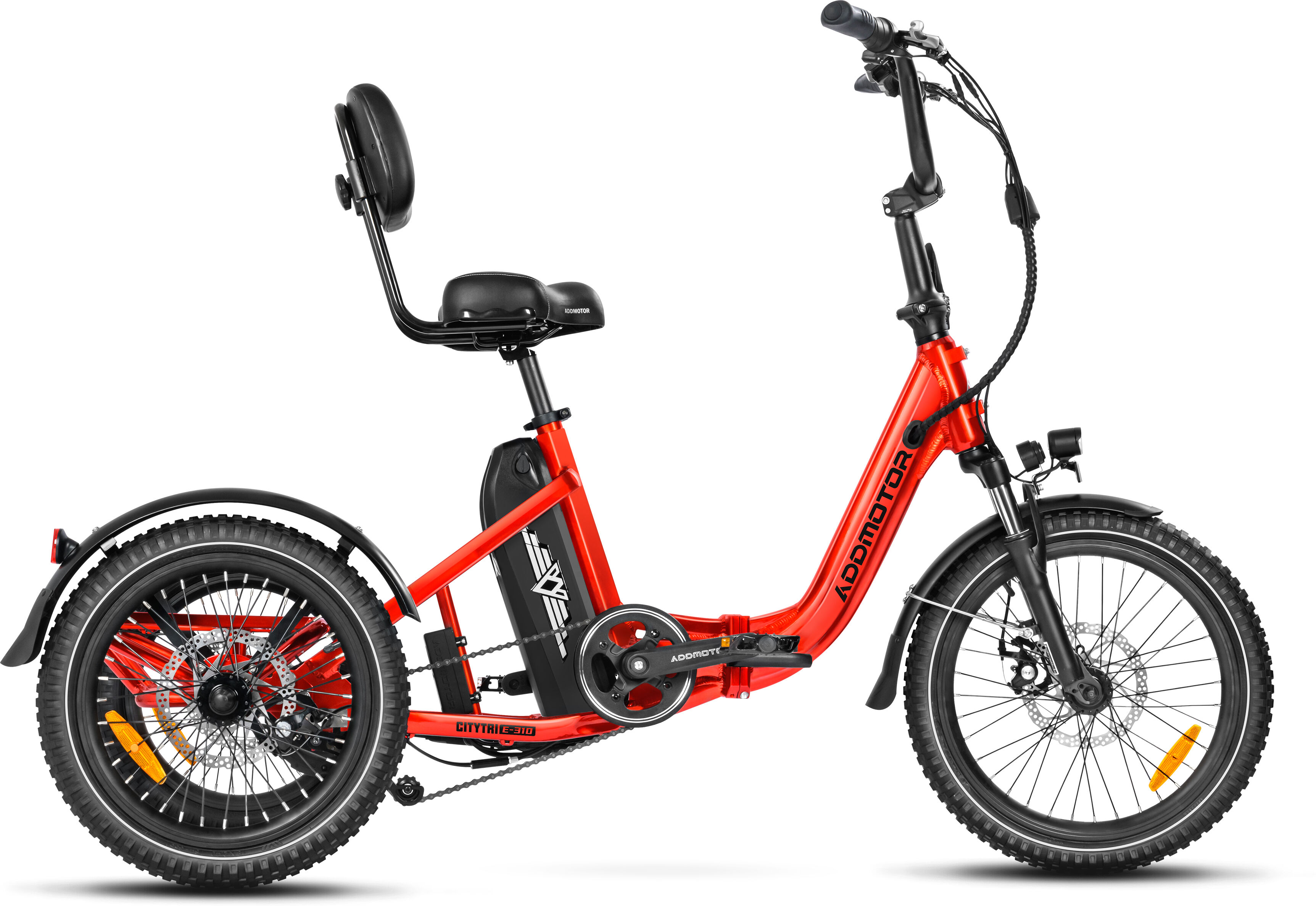 Addmotor Citytri E-310 750W Electric Trike for Adults Best Electric Tricycle Under $2000 Up To 90 Miles - Candy Red