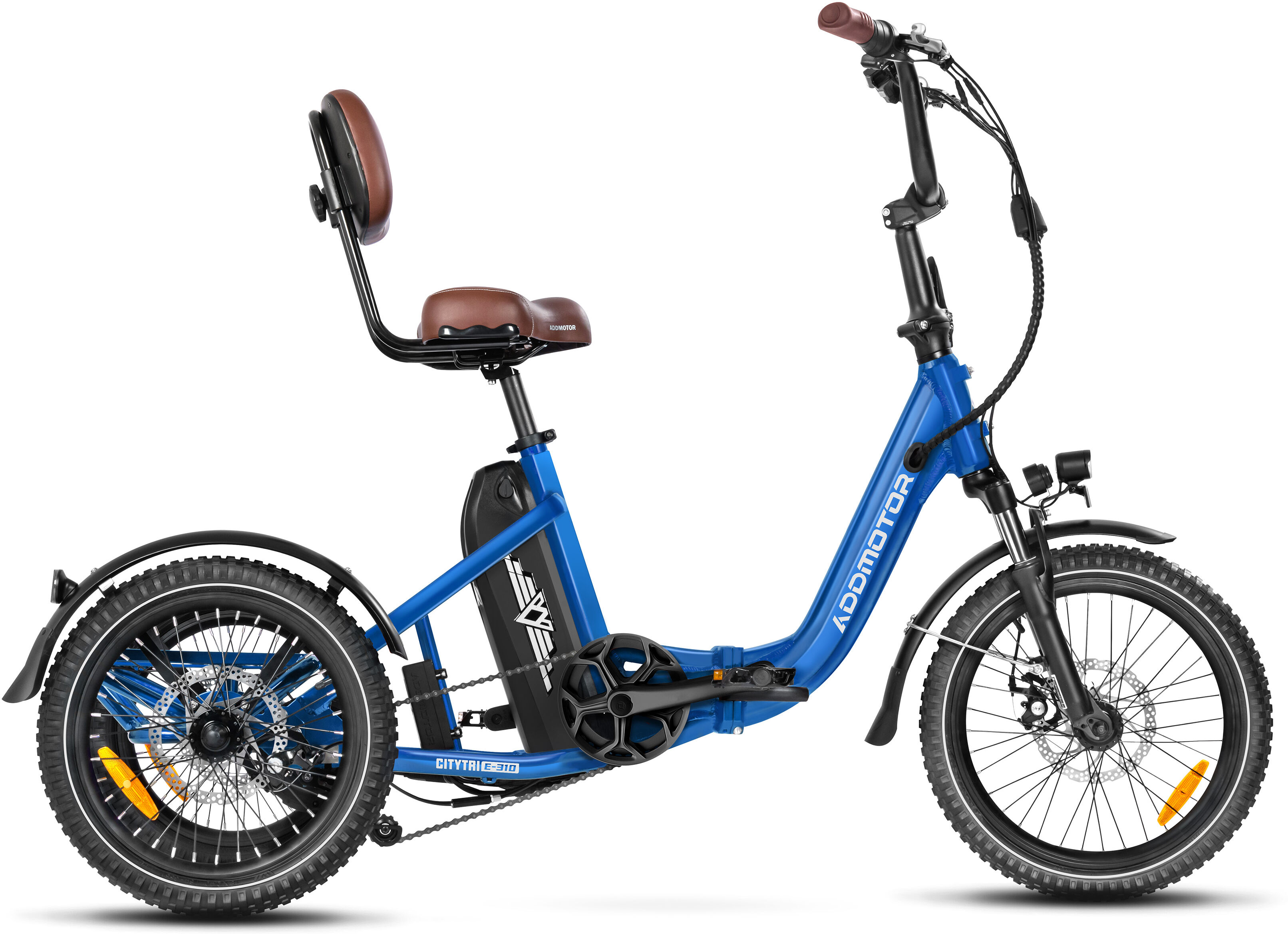 Addmotor Citytri E-310 Mini 750W Electric Trike for Adults Best Electric Tricycle Under $2000 Up To 90 Miles - Neptune Blue