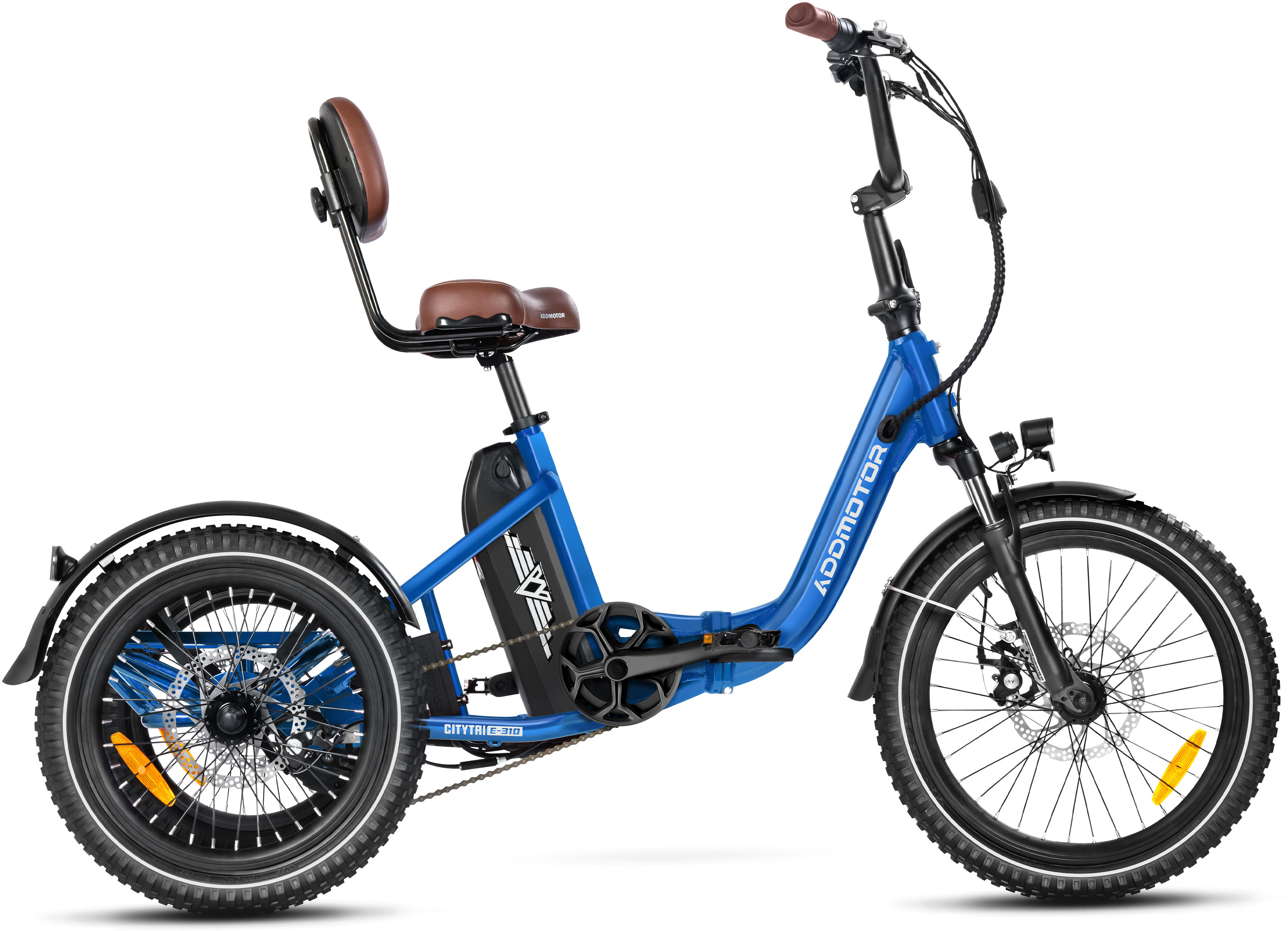 Addmotor Citytri E-310 Plus 750W Electric Trike for Adults 2023 Best Electric Tricycle Up To 90+Miles Per Charge - Neptune Blue