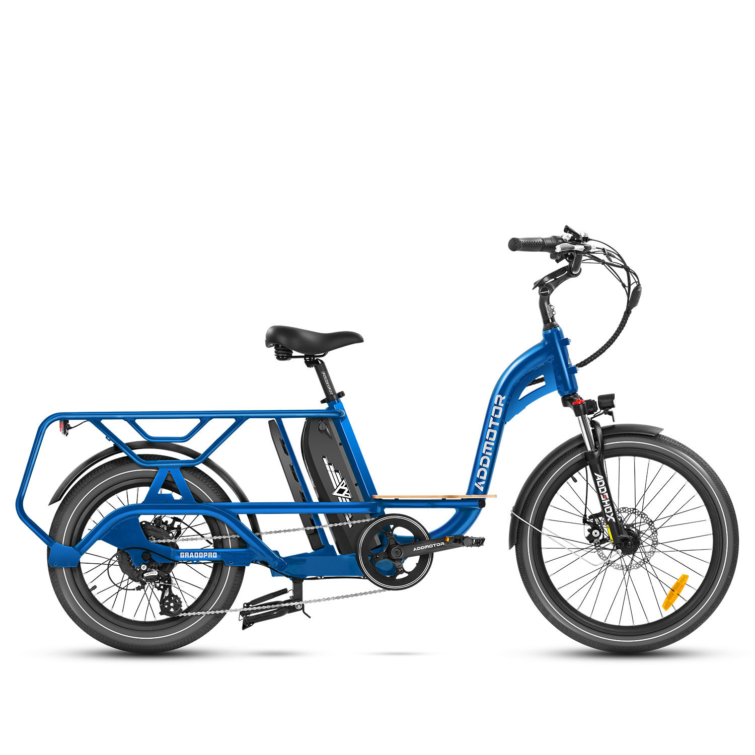Addmotor Graoopro Ebike   Best Dual Battery Electric Bikes   Adults Cargo Electric Bicycle   Up To 210+ Miles   Neptune Blue + Single-Battery