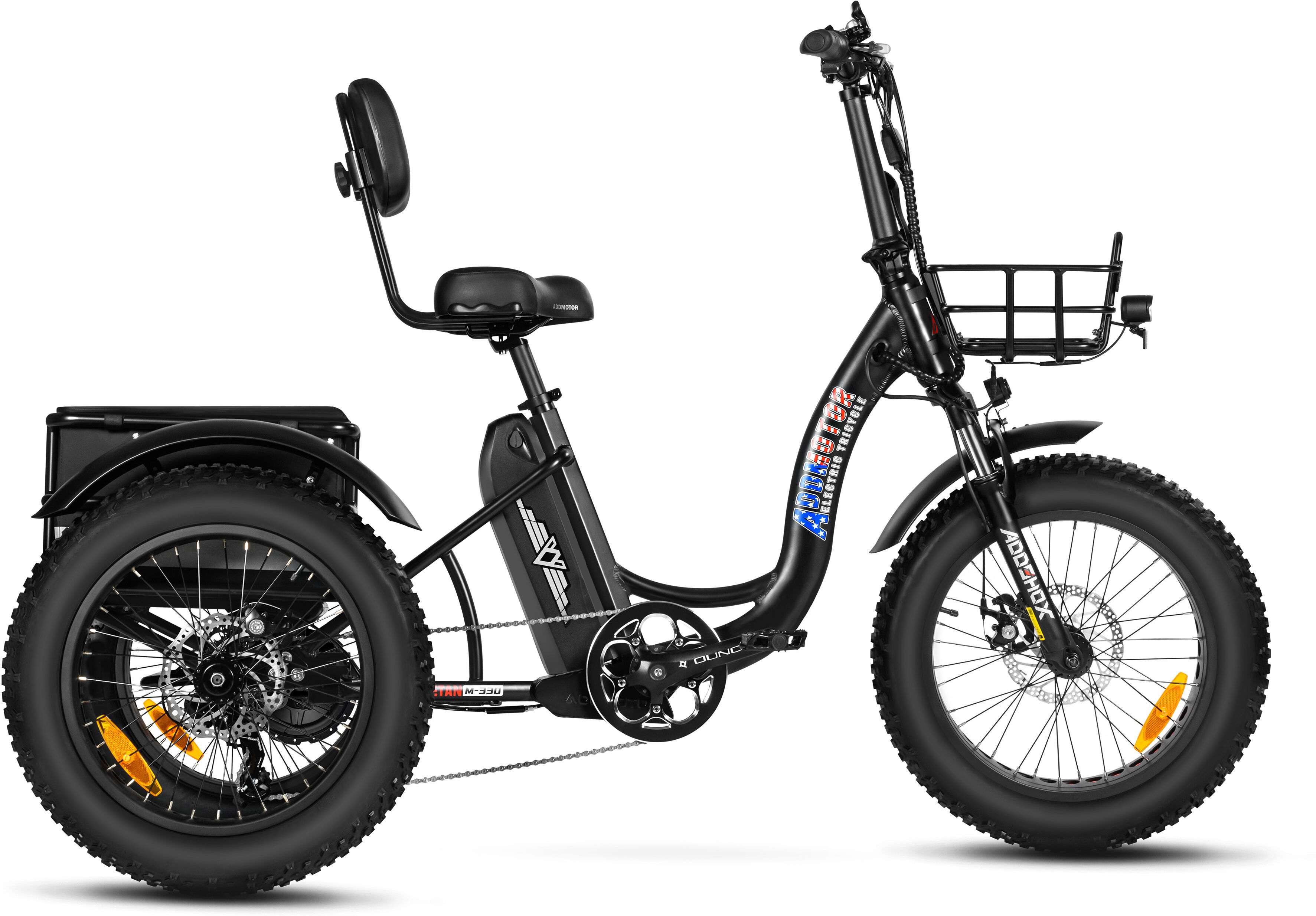 Addmotor Triketan M-330 II Electric Trike for Adults 2024 Electric Tricycle 750W Rear Motor, 48V*20AH Battery, Black