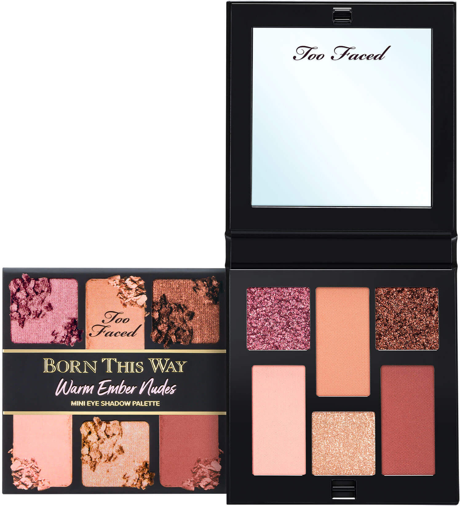 Too Faced Born This Way Natural Nudes Mini Eye Shadow Palette - Warm Ember Nudes - NET WT. 0.20 oz/5.70g