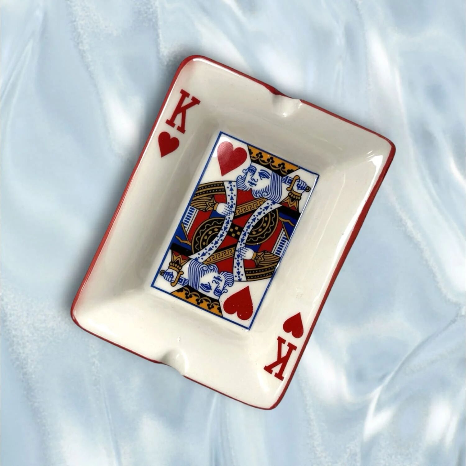 Misc. King of Hearts Playing Card Ashtray
